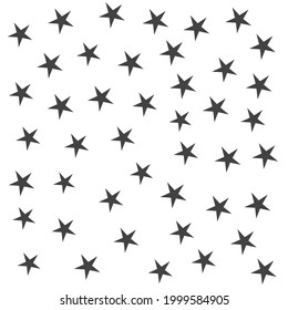 estrellas aleatorias patrón transparente en blanco