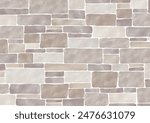 Random stone wall background in watercolor gray