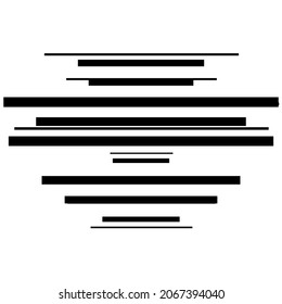 Random straight parallel lines, stripes geometric abstract vector element