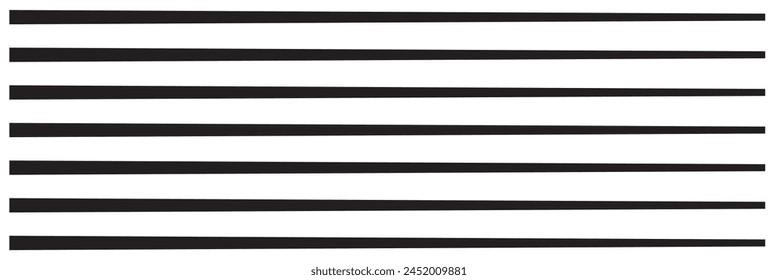 Random straight parallel lines, stripes geometric abstract vector element with on white background. Vector illustration. EPS 10