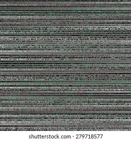 Random Striped Noise Background. Abstract Television Interference. Tech Glitch. Bad TV Signal Illustration.