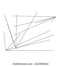 Random structure of angular, geometric lines element. Irregular abstract lines element vector