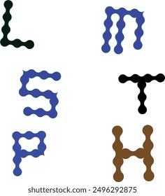 random tech logo alphabet letters