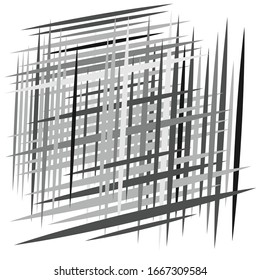 zufällige Fliesen, Schräggitter, Maschenmuster. dynamischer Schrägstrich von Schnittlinien. abstraktes Gratdesign. Trellis, Gittergeometrie mit unregelmäßigen Streifen, Streifen