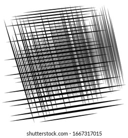 random tilt, oblique grid, mesh pattern. dynamic slanting intersect lines. abstract grate design. trellis, lattice geometric texture with irregular streaks, stripes