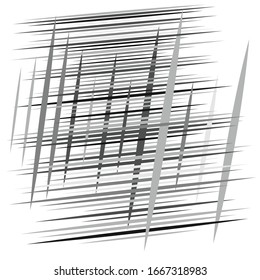 inclinación aleatoria, rejilla oblicua, patrón de malla. líneas de intersección de inclinación dinámica. diseño abstracto de granos. trellis, textura geométrica de entramado con rayas irregulares