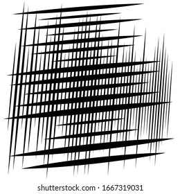 random tilt, oblique grid, mesh pattern. dynamic slanting intersect lines. abstract grate design. trellis, lattice geometric texture with irregular streaks, stripes