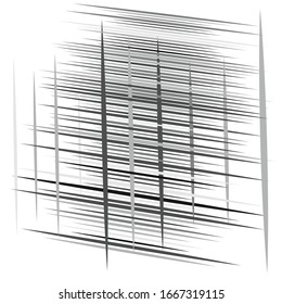 random tilt, oblique grid, mesh pattern. dynamic slanting intersect lines. abstract grate design. trellis, lattice geometric texture with irregular streaks, stripes
