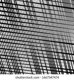 random tilt, oblique grid, mesh pattern. dynamic slanting intersect lines. abstract grate design. trellis, lattice geometric texture with irregular streaks, stripes