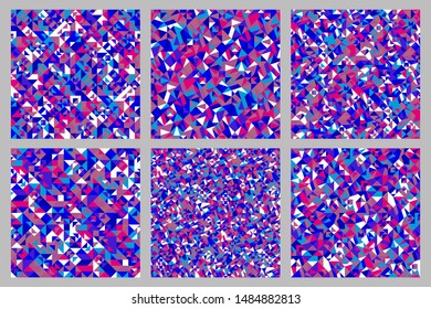 Random triangle pattern background set - abstract vector illustrations with triangles