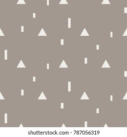 Random triangle shapes seamless vector pattern. Geometric repeating background.