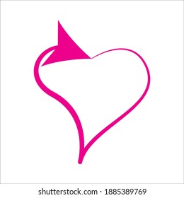 Random vector arrow. An arrow outline with a similar object shape that can be used for anything.