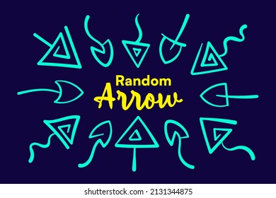 Random Vector Arrows Pointing Center Right Stock Vector (Royalty Free ...
