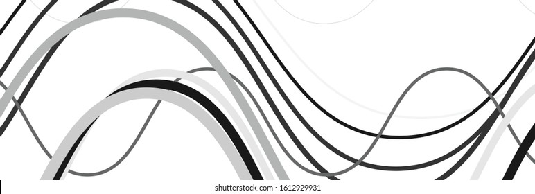 Random wavy, zig-zag lines abstract art texture, background. Sinuous, tangled intersecting, overlapping shapes chaotic composition. Chaos pattern with scattered elements