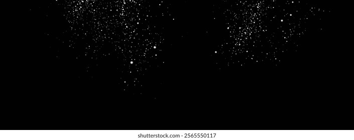 Random white snowfall background. Falling snowflakes vector snowfall illustration background