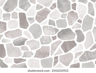 Random White Stone Wall Tile Background Watercolor