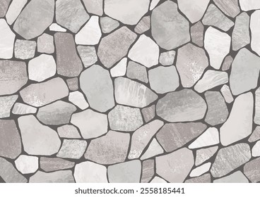 Random White Stone Wall Tile Background Watercolor 2