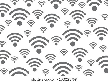 random wifi symbols for background. Online media concepts, vector illustration