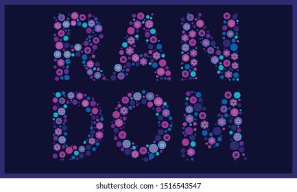 Random words art an illustration work with purple background. 