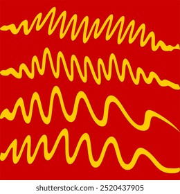 random wrinkle tangled wave string pattern