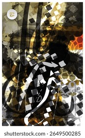 Randomize Árabe Caligrafia Aquarela Fundo Vetor Design sem significado específico em inglês e também pode ser usado para decoração, papel de parede, banner, ilustração, capa e cartão etc