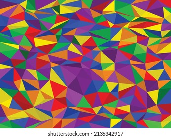 color de orgullo aleatorizado de abstracto de fondo de polígono bajo
