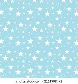 Textura vectorial al azar abstracta con estrellas en fondo azul
