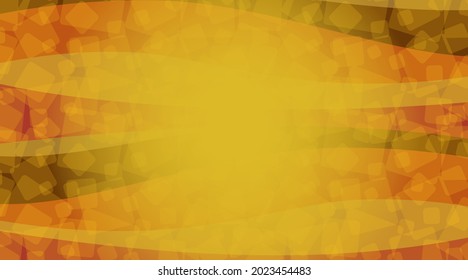 Randomly arrange square translucent objects on the entire screen. Background divided into yellow, orange and brown. Created with vector data.