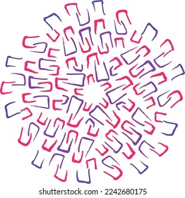 randomly arranged U-shaped lines suitable for a variety of designs