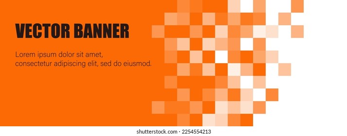 
A randomly drawn background image in a bright orange block pattern. Vector image for headers, banners and titles.