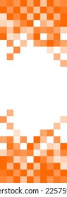 
A randomly drawn background image in a bright orange block pattern. Vector image for headers, banners and titles.
