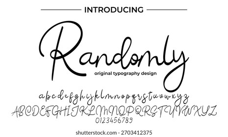 Randomly - Elegant Script Font for Smooth Handwritten Design and Creative Typography