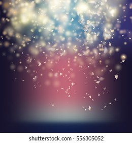 Randomly flowing confetti backgound. EPS 10 vector file included