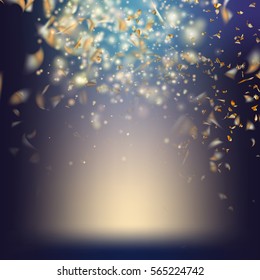 Randomly flowing confetti backgound. EPS 10 vector file included