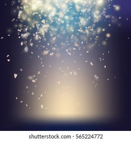 Randomly flowing confetti backgound. EPS 10 vector file included
