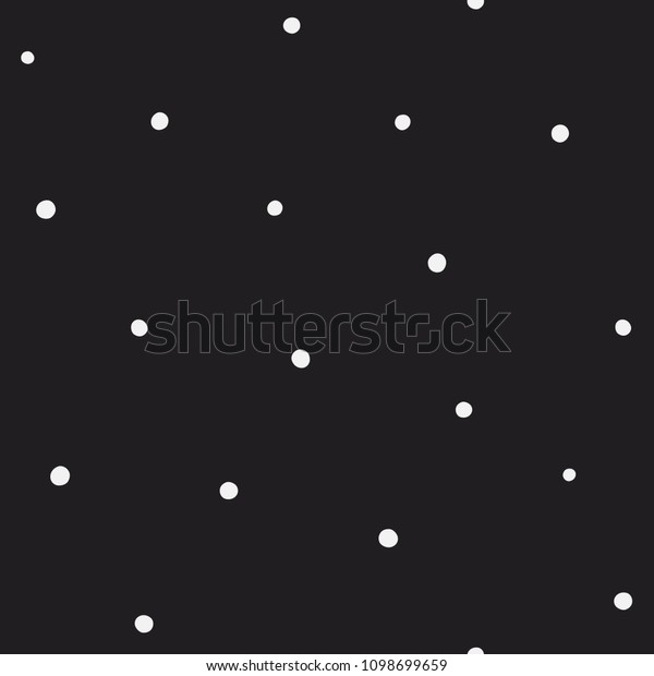 Randomly Placed Polka Dots Hand Drawn Stock Vector Royalty Free