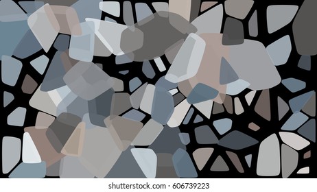 Randomly scattered geometric shapes of different sizes, colors and transparency. Abstract background consisting of randomly arranged elements