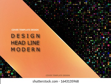 Randomly scattered small circles on a black background. Different size, bright colors. Place for text. Template for the design of banners, business cards, flyers. Vector illustration