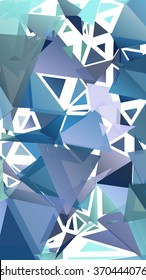 Randomly scattered triangles of different sizes, colors and transparency. Abstract geometric background