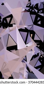 Randomly scattered triangles of different sizes, colors and transparency. Abstract geometric background