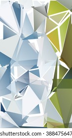 Randomly scattered triangles of different sizes, colors and transparency. Abstract geometric background