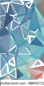 Randomly scattered triangles of different sizes, colors and transparency. Abstract geometric background