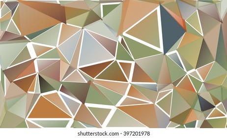 Randomly scattered triangles of different sizes, colors and transparency. Abstract geometric background