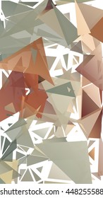 Randomly scattered triangles of different sizes, colors and transparency. Abstract geometric background