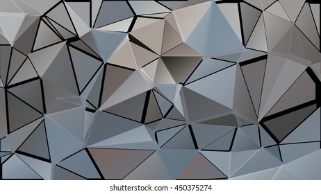 Randomly scattered triangles of different sizes, colors and transparency. Abstract geometric background