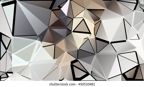 Randomly scattered triangles of different sizes, colors and transparency. Abstract geometric background