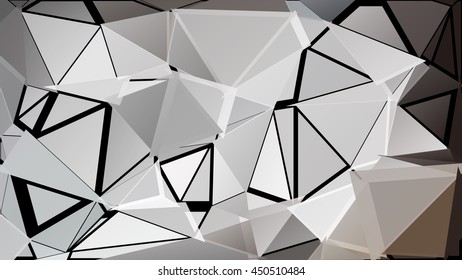 Randomly scattered triangles of different sizes, colors and transparency. Abstract geometric background