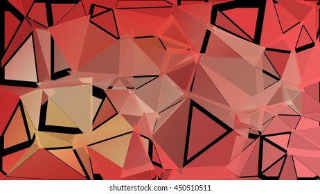 Randomly scattered triangles of different sizes, colors and transparency. Abstract geometric background