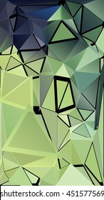 Randomly scattered triangles of different sizes, colors and transparency. Abstract geometric background