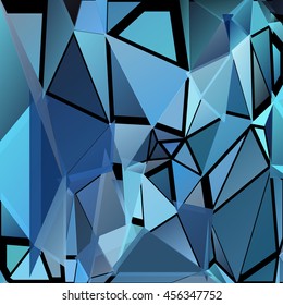 Randomly scattered triangles of different sizes, colors and transparency. Abstract geometric background